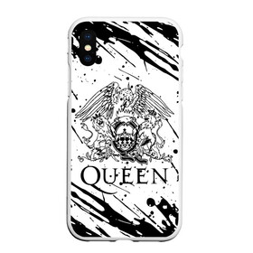 Чехол для iPhone XS Max матовый с принтом QUEEN в Белгороде, Силикон | Область печати: задняя сторона чехла, без боковых панелей | Тематика изображения на принте: queen | британская рок группа | квин | куин | кьюин | мистер робот | музыка | рами малек | рок | рок музыка | фредди меркьюри