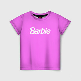 Детская футболка 3D с принтом Barbie в Белгороде, 100% гипоаллергенный полиэфир | прямой крой, круглый вырез горловины, длина до линии бедер, чуть спущенное плечо, ткань немного тянется | Тематика изображения на принте: barbie | барби | кукла | кукла барби