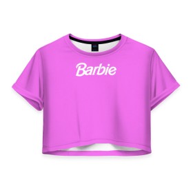 Женская футболка Crop-top 3D с принтом Barbie в Белгороде, 100% полиэстер | круглая горловина, длина футболки до линии талии, рукава с отворотами | barbie | барби | кукла | кукла барби