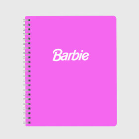 Тетрадь с принтом Barbie в Белгороде, 100% бумага | 48 листов, плотность листов — 60 г/м2, плотность картонной обложки — 250 г/м2. Листы скреплены сбоку удобной пружинной спиралью. Уголки страниц и обложки скругленные. Цвет линий — светло-серый
 | barbie | барби | кукла | кукла барби