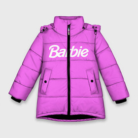 Зимняя куртка для девочек 3D с принтом Barbie в Белгороде, ткань верха — 100% полиэстер; подклад — 100% полиэстер, утеплитель — 100% полиэстер. | длина ниже бедра, удлиненная спинка, воротник стойка и отстегивающийся капюшон. Есть боковые карманы с листочкой на кнопках, утяжки по низу изделия и внутренний карман на молнии. 

Предусмотрены светоотражающий принт на спинке, радужный светоотражающий элемент на пуллере молнии и на резинке для утяжки. | barbie | барби | кукла | кукла барби