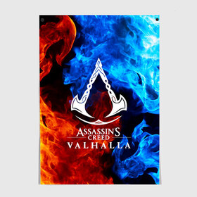 Постер с принтом ASSASSIN`S CREED VALHALLA в Белгороде, 100% бумага
 | бумага, плотность 150 мг. Матовая, но за счет высокого коэффициента гладкости имеет небольшой блеск и дает на свету блики, но в отличии от глянцевой бумаги не покрыта лаком | slayer | valhalla | vikings | асасин | ассасин крид | ассассин | вальхалла | викинги | тамплиеры