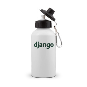 Бутылка спортивная с принтом Django в Белгороде, металл | емкость — 500 мл, в комплекте две пластиковые крышки и карабин для крепления | Тематика изображения на принте: django | джанго