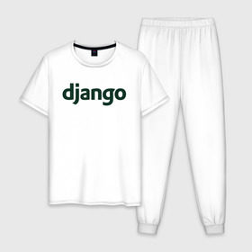 Мужская пижама хлопок с принтом Django в Белгороде, 100% хлопок | брюки и футболка прямого кроя, без карманов, на брюках мягкая резинка на поясе и по низу штанин
 | Тематика изображения на принте: django | джанго