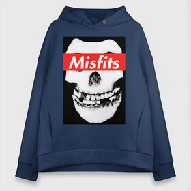 Женское худи Oversize хлопок с принтом Misfits в Белгороде, френч-терри — 70% хлопок, 30% полиэстер. Мягкий теплый начес внутри —100% хлопок | боковые карманы, эластичные манжеты и нижняя кромка, капюшон на магнитной кнопке | clash | cure | horror | horrorpunk | linkin park | misfits | punk | punkrock | ramones | король и шут | панкрок