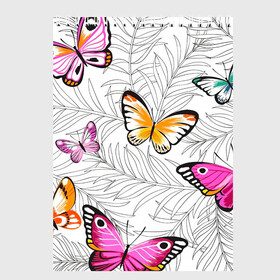 Скетчбук с принтом Яркий рой в Белгороде, 100% бумага
 | 48 листов, плотность листов — 100 г/м2, плотность картонной обложки — 250 г/м2. Листы скреплены сверху удобной пружинной спиралью | бабочки | белый | желтый | оранжевый | прозрачный | розовый | фиолетовый | чёрный
