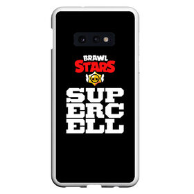 Чехол для Samsung S10E с принтом Разработчик Supercell в Белгороде, Силикон | Область печати: задняя сторона чехла, без боковых панелей | Тематика изображения на принте: brawl stars | logo supercell | supercell | бравл старс | лого supercell | логотип supercell | надпись supercell | название supercell | разработчик  бравл старс | разработчик brawl stars