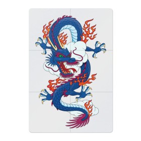 Магнитный плакат 2Х3 с принтом Китайский дракон в Белгороде, Полимерный материал с магнитным слоем | 6 деталей размером 9*9 см | арт | дракон | животные | китай | мистика