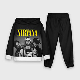 Детский костюм 3D (с толстовкой) с принтом NIRVANA в Белгороде,  |  | nirvana | nirvana smells | nirvana smells like | teen spirit | курт кобейн | нирвана | нирвана песни.