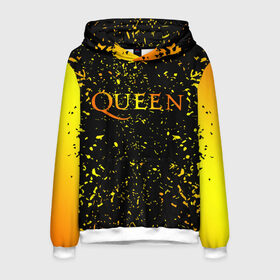 Мужская толстовка 3D с принтом Queen в Белгороде, 100% полиэстер | двухслойный капюшон со шнурком для регулировки, мягкие манжеты на рукавах и по низу толстовки, спереди карман-кенгуру с мягким внутренним слоем. | 3d | queen | британская | группа | исполнитель | лого | логотип | музыканты | надпись | рок | эмблема