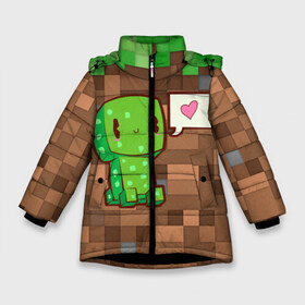 Зимняя куртка для девочек 3D с принтом Minecraft Creeper в Белгороде, ткань верха — 100% полиэстер; подклад — 100% полиэстер, утеплитель — 100% полиэстер. | длина ниже бедра, удлиненная спинка, воротник стойка и отстегивающийся капюшон. Есть боковые карманы с листочкой на кнопках, утяжки по низу изделия и внутренний карман на молнии. 

Предусмотрены светоотражающий принт на спинке, радужный светоотражающий элемент на пуллере молнии и на резинке для утяжки. | creeper | game minecraft | minecraft | minecraft крипер | minecraft сreeper | игра майнкрафт | кавайный крипер | крипер | крипер с сердечком | милый крипер | няшный крипер | сreeper