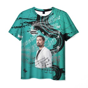 Мужская футболка 3D с принтом Дима Билан в Белгороде, 100% полиэфир | прямой крой, круглый вырез горловины, длина до линии бедер | Тематика изображения на принте: актер | билан | дима | певец