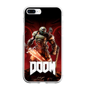 Чехол для iPhone 7Plus/8 Plus матовый с принтом Doom в Белгороде, Силикон | Область печати: задняя сторона чехла, без боковых панелей | Тематика изображения на принте: aerospace | corporation | doom | doomguy | eternal | mars | shooter | slayer | uac | union | дум | корпорация | марс | объединённая | палач | рока | солдат | шутер