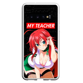 Чехол для Samsung Galaxy S10 с принтом SENPAI [MY TEACHER] в Белгороде, Силикон | Область печати: задняя сторона чехла, без боковых панелей | Тематика изображения на принте: ahegao | anime | japan | manga | sempai | senpai | аниме | ахегао | лицо | манга | семпай | сенпай | япония