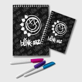 Блокнот с принтом Blink-182 (4) в Белгороде, 100% бумага | 48 листов, плотность листов — 60 г/м2, плотность картонной обложки — 250 г/м2. Листы скреплены удобной пружинной спиралью. Цвет линий — светло-серый
 | blink | music | rock | блинк | музыка | рок