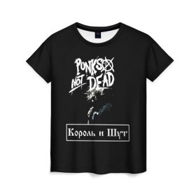 Женская футболка 3D с принтом КИШ в Белгороде, 100% полиэфир ( синтетическое хлопкоподобное полотно) | прямой крой, круглый вырез горловины, длина до линии бедер | punks not dead | анархия | горшок | киш | король и шут | музыка | панк | панки не умирают | рок | рокер | русский рок