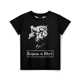 Детская футболка 3D с принтом КИШ в Белгороде, 100% гипоаллергенный полиэфир | прямой крой, круглый вырез горловины, длина до линии бедер, чуть спущенное плечо, ткань немного тянется | punks not dead | анархия | горшок | киш | король и шут | музыка | панк | панки не умирают | рок | рокер | русский рок