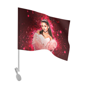 Флаг для автомобиля с принтом Ariana в Белгороде, 100% полиэстер | Размер: 30*21 см | ariana grande | music | singer | альбом | ариана гранде | арт | девушки | звезда | знаменитость | любимые | музыка | певцы | персонаж | портрет | сша