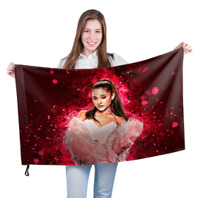 Флаг 3D с принтом Ariana в Белгороде, 100% полиэстер | плотность ткани — 95 г/м2, размер — 67 х 109 см. Принт наносится с одной стороны | ariana grande | music | singer | альбом | ариана гранде | арт | девушки | звезда | знаменитость | любимые | музыка | певцы | персонаж | портрет | сша