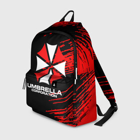 Рюкзак 3D с принтом Umbrella Corporation. в Белгороде, 100% полиэстер | лямки с регулируемой длиной, сверху петелька, чтобы рюкзак можно было повесить на вешалку. Основное отделение закрывается на молнию, как и внешний карман. Внутри два дополнительных кармана, один из которых закрывается на молнию. По бокам два дополнительных кармашка | resident evil | umbrella corporation | амбрелла | амбрелла корпорейшн | вирус | вымышленная военная и фармацевтическая корпорация | игра | умбрелла