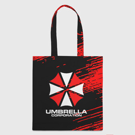 Шоппер 3D с принтом Umbrella Corporation. в Белгороде, 100% полиэстер | Плотность: 200 г/м2; Размер: 34×35 см; Высота лямок: 30 см | resident evil | umbrella corporation | амбрелла | амбрелла корпорейшн | вирус | вымышленная военная и фармацевтическая корпорация | игра | умбрелла