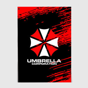 Постер с принтом Umbrella Corporation. в Белгороде, 100% бумага
 | бумага, плотность 150 мг. Матовая, но за счет высокого коэффициента гладкости имеет небольшой блеск и дает на свету блики, но в отличии от глянцевой бумаги не покрыта лаком | resident evil | umbrella corporation | амбрелла | амбрелла корпорейшн | вирус | вымышленная военная и фармацевтическая корпорация | игра | умбрелла