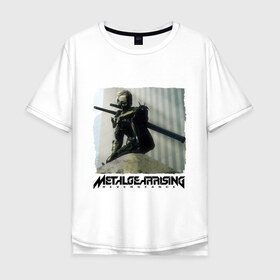 Мужская футболка хлопок Oversize с принтом METAL GEAR RISING в Белгороде, 100% хлопок | свободный крой, круглый ворот, “спинка” длиннее передней части | maverick | metal gear rising | metalgearrising | revengeance | блэйдвулф | водомерки | киборги | маверик | метал гир | метал гир ризинг | мистер молния | муссон | райден | хамсин