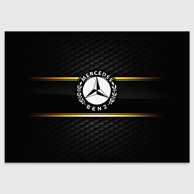 Поздравительная открытка с принтом Mercedes-Benz в Белгороде, 100% бумага | плотность бумаги 280 г/м2, матовая, на обратной стороне линовка и место для марки
 | amg | auto | bmw | hyundai | jdm | lexus | mazda | mercedes | mitsubishi | nissan | porsche | sport | subaru | авто | автомобильные | бмв | бренд | киа | лексус | мазда | марка | мерседес | ниссан | порше | субару | тесла