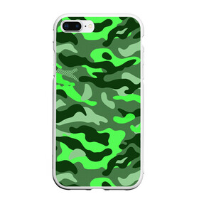 Чехол для iPhone 7Plus/8 Plus матовый с принтом CAMOUFLAGE GREEN в Белгороде, Силикон | Область печати: задняя сторона чехла, без боковых панелей | Тематика изображения на принте: camouflage | армия | военная форма | военный | вооружение | вооруженные силы | защита | защитный цвет | зеленый | камуфляж | маскировка | солдат | униформа | форма