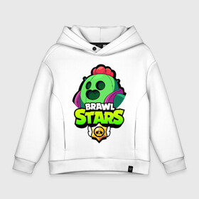 Детское худи Oversize хлопок с принтом BRAWL STARS SPIKE в Белгороде, френч-терри — 70% хлопок, 30% полиэстер. Мягкий теплый начес внутри —100% хлопок | боковые карманы, эластичные манжеты и нижняя кромка, капюшон на магнитной кнопке | bibi | brawl stars | coach mike | crow | leon | leon shark | max | mecha crow | mr.p | phoenix | sally leon | spike | sprout | unicorn | virus 8 bit | werewolf | ворон | оборотень | пингвин