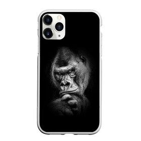 Чехол для iPhone 11 Pro Max матовый с принтом Ruanda в Белгороде, Силикон |  | eyes | gorilla | muzzle | nostrils | paw | ruanda | view | взгляд | глаза | горилла | животные | лапа | ноздри | руанда