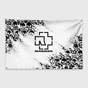 Флаг-баннер с принтом RAMMSTEIN в Белгороде, 100% полиэстер | размер 67 х 109 см, плотность ткани — 95 г/м2; по краям флага есть четыре люверса для крепления | lindemann | lm | rammstein | rock | кристиан лоренц | линдеманн | лм | музыка | рамштайн | рок | тилль линдеманн