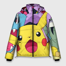 Мужская зимняя куртка 3D с принтом Pokemon bros в Белгороде, верх — 100% полиэстер; подкладка — 100% полиэстер; утеплитель — 100% полиэстер | длина ниже бедра, свободный силуэт Оверсайз. Есть воротник-стойка, отстегивающийся капюшон и ветрозащитная планка. 

Боковые карманы с листочкой на кнопках и внутренний карман на молнии. | anime. japan | pokemon | pokemons | анимэ | арт | мультфильм | мультфильмы | пика | пикачу | покемон | покемоны | рисунок