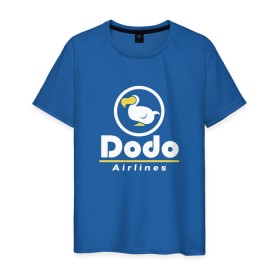 Мужская футболка хлопок с принтом Dodo Airlines в Белгороде, 100% хлопок | прямой крой, круглый вырез горловины, длина до линии бедер, слегка спущенное плечо. | animal crossing | dodo airlines | new horizons | авиаперевозчик | вымышленная компания | доставка | мем | мемы | почта | самолёты | транспорт