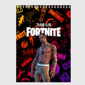 Скетчбук с принтом TRAVIS SCOTT+FORTNITE в Белгороде, 100% бумага
 | 48 листов, плотность листов — 100 г/м2, плотность картонной обложки — 250 г/м2. Листы скреплены сверху удобной пружинной спиралью | america | astro jack | astroworld | cactus jack | fortnite | fortnite 2 | fortnite х | rap | travis scott | usa | wish you were here | америка | астро джек | зарубежный реп | кактус джек | реп | сша | трэвис скотт | фортнайт | фортнайт 2