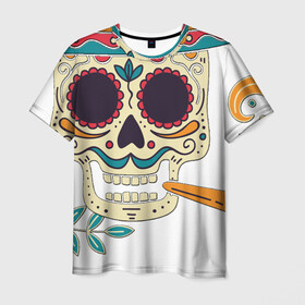 Мужская футболка 3D с принтом Фестиваль в Белгороде, 100% полиэфир | прямой крой, круглый вырез горловины, длина до линии бедер | мексика | мексика. | череп