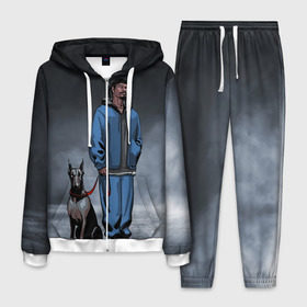 Мужской костюм 3D с принтом Snoop Dogg в Белгороде, 100% полиэстер | Манжеты и пояс оформлены тканевой резинкой, двухслойный капюшон со шнурком для регулировки, карманы спереди | 