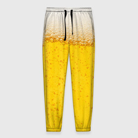 Мужские брюки 3D с принтом Пиво в Белгороде, 100% полиэстер | манжеты по низу, эластичный пояс регулируется шнурком, по бокам два кармана без застежек, внутренняя часть кармана из мелкой сетки | пенное | хмельное