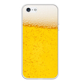 Чехол для iPhone 5/5S матовый с принтом Пиво в Белгороде, Силикон | Область печати: задняя сторона чехла, без боковых панелей | Тематика изображения на принте: пенное | хмельное
