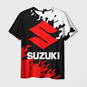 Мужская футболка 3D с принтом SUZUKI (2) в Белгороде, 100% полиэфир | прямой крой, круглый вырез горловины, длина до линии бедер | Тематика изображения на принте: suzuki | авто | автомобиль | сузуки