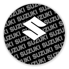 Коврик для мышки круглый с принтом SUZUKI (9) в Белгороде, резина и полиэстер | круглая форма, изображение наносится на всю лицевую часть | suzuki | авто | автомобиль | сузуки