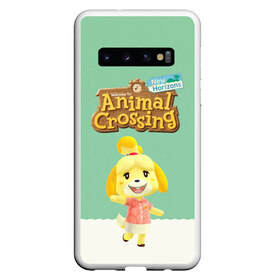 Чехол для Samsung Galaxy S10 с принтом Animal Crossing в Белгороде, Силикон | Область печати: задняя сторона чехла, без боковых панелей | Тематика изображения на принте: animal crossing | isabelle | tom nook | энимал кроссинг