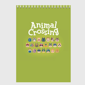 Скетчбук с принтом Animal Crossing в Белгороде, 100% бумага
 | 48 листов, плотность листов — 100 г/м2, плотность картонной обложки — 250 г/м2. Листы скреплены сверху удобной пружинной спиралью | Тематика изображения на принте: animal crossing | isabelle | tom nook | энимал кроссинг