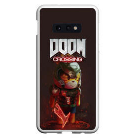 Чехол для Samsung S10E с принтом Doom Crossing в Белгороде, Силикон | Область печати: задняя сторона чехла, без боковых панелей | Тематика изображения на принте: animal crossing | isabelle | tom nook | энимал кроссинг