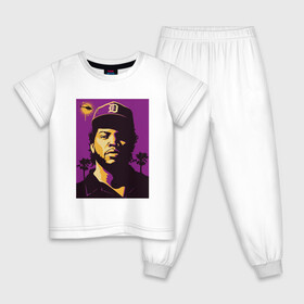 Детская пижама хлопок с принтом Ice Cube в Белгороде, 100% хлопок |  брюки и футболка прямого кроя, без карманов, на брюках мягкая резинка на поясе и по низу штанин
 | 2pac | black | compton | dog | dr dre | hip hop | ice cube | nwa | rap | snoop dogg | west coast | westside | айс кьюб | гангстер | голос улиц | микрофон | музыка | рифма | рэп | рэпер | хип хоп