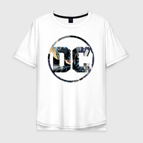 Мужская футболка хлопок Oversize с принтом Batman в Белгороде, 100% хлопок | свободный крой, круглый ворот, “спинка” длиннее передней части | batman | dc | shtatjl | бэтмен | логотип