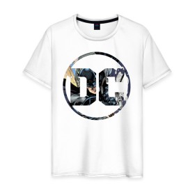 Мужская футболка хлопок с принтом Batman в Белгороде, 100% хлопок | прямой крой, круглый вырез горловины, длина до линии бедер, слегка спущенное плечо. | batman | dc | shtatjl | бэтмен | логотип