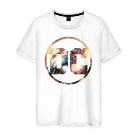 Мужская футболка хлопок с принтом Cyborg в Белгороде, 100% хлопок | прямой крой, круглый вырез горловины, длина до линии бедер, слегка спущенное плечо. | cyborg | dc | shtatjl | киборг | логотип