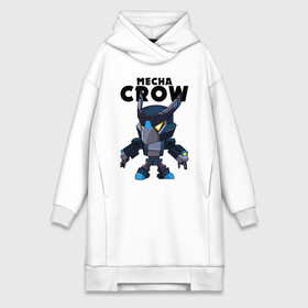 Платье-худи хлопок с принтом B.S. MECHA CROW в Белгороде,  |  | bibi | brawl stars | coach mike | crow | leon | leon shark | max | mecha crow | mr.p | phoenix | sally leon | spike | sprout | tara | unicorn | virus 8 bit | werewolf | ворон | оборотень