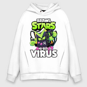 Мужское худи Oversize хлопок с принтом BRAWL STARS VIRUS 8-BIT в Белгороде, френч-терри — 70% хлопок, 30% полиэстер. Мягкий теплый начес внутри —100% хлопок | боковые карманы, эластичные манжеты и нижняя кромка, капюшон на магнитной кнопке | bibi | brawl stars | coach mike | crow | leon | leon shark | max | mecha crow | mr.p | phoenix | sally leon | spike | sprout | tara | unicorn | virus 8 bit | werewolf | ворон | оборотень